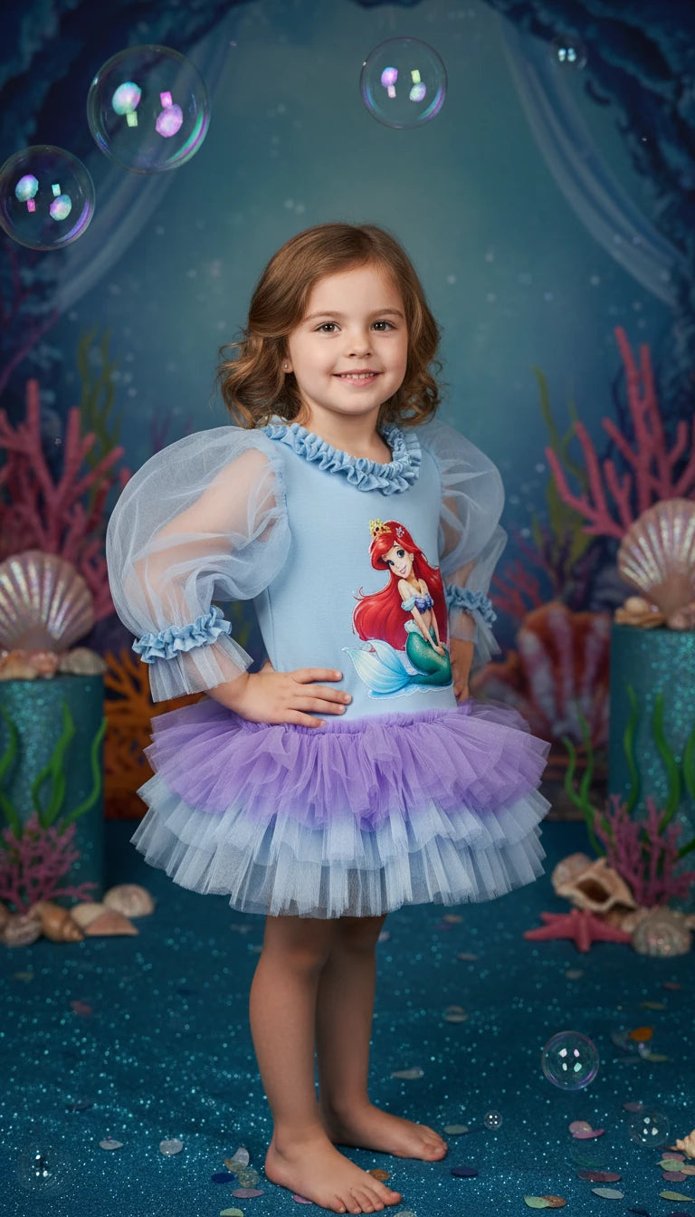 Ariel Denizkızı Kız Çocuk Elbisesi - ipeqakids – kız çocuk elbisesi