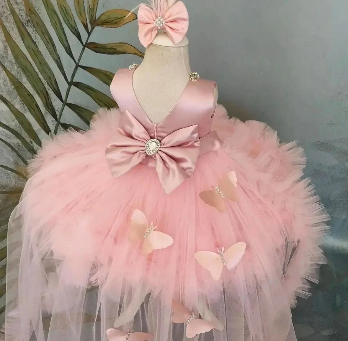 Pudra Kristalli Kız Çocuk Abiye kolsuz - ipeqakids – kız çocuk elbisesi