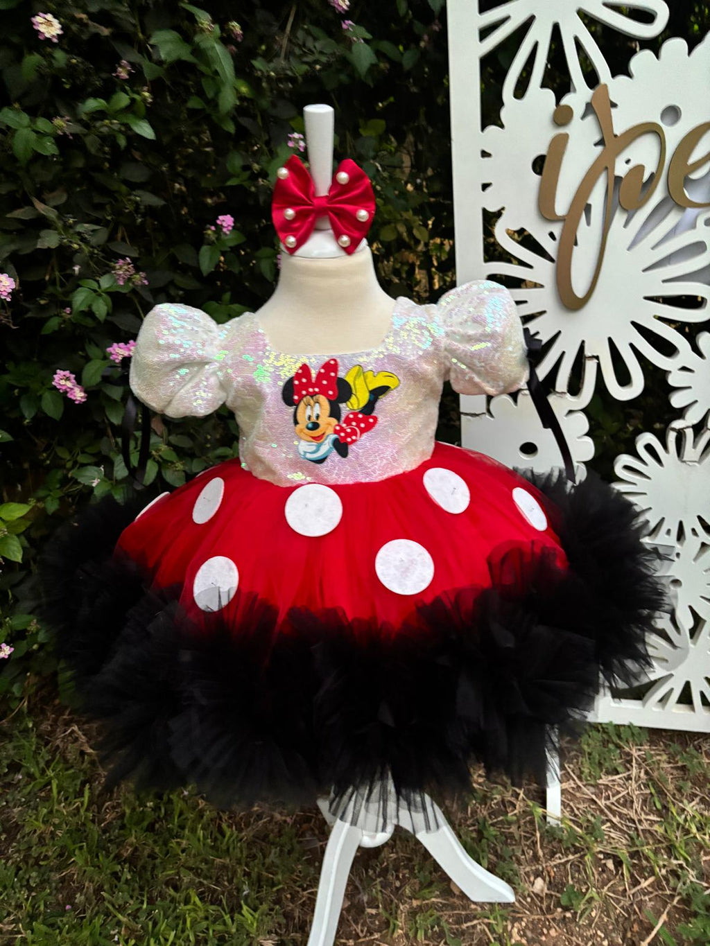 Minnie Mouse Kız Çocuk Kostümü - Bebek Doğum Günü Elbisesi - ipeqakids – kız çocuk elbisesi