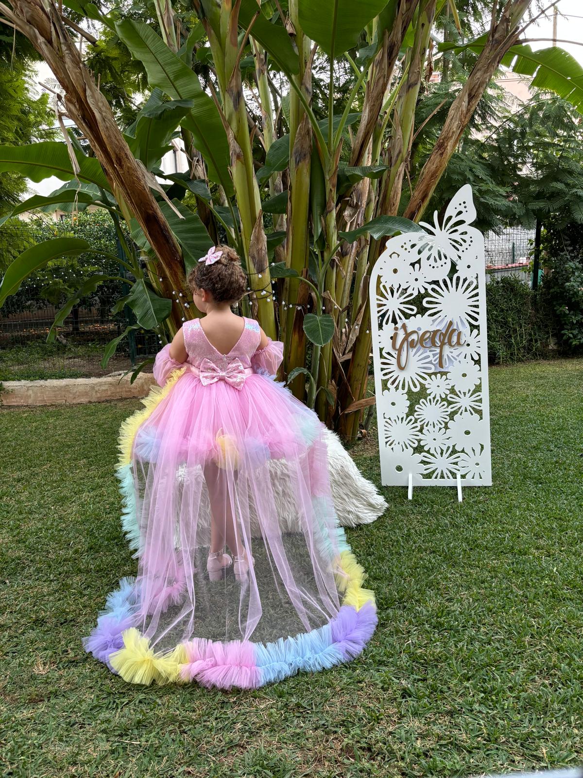 Cinnamoroll Temalı Kız Çocuk Abiye - Bebek Doğum Günü Elbisesi - ipeqakids – kız çocuk elbisesi