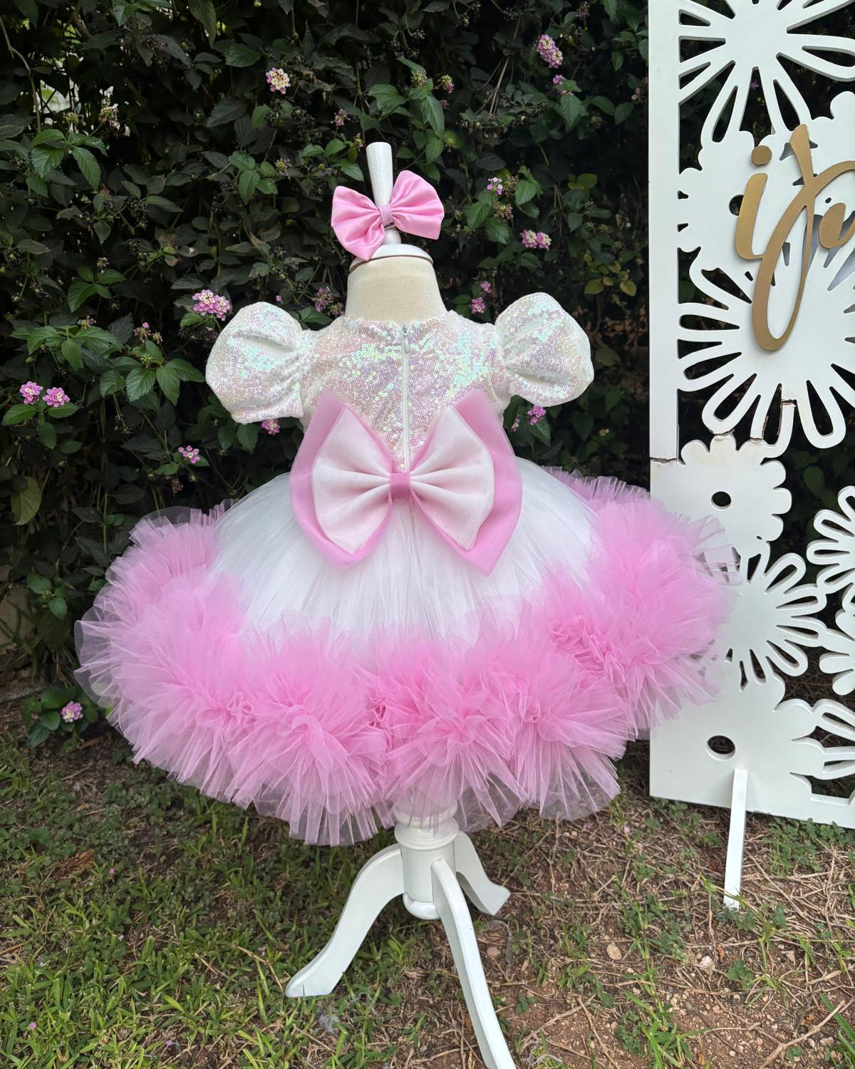 Pembe Cinnamoroll Kız Çocuk Abiye - Bebek Doğum Günü Elbisesi - ipeqakids – kız çocuk elbisesi