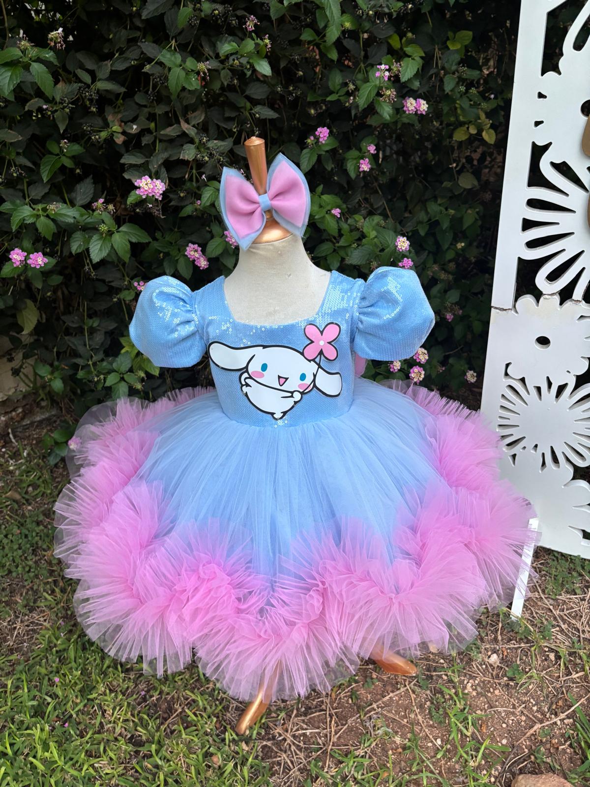 Cinnamoroll Kız Çocuk Abiye - Bebek Doğum Günü Elbisesi - ipeqakids – kız çocuk elbisesi