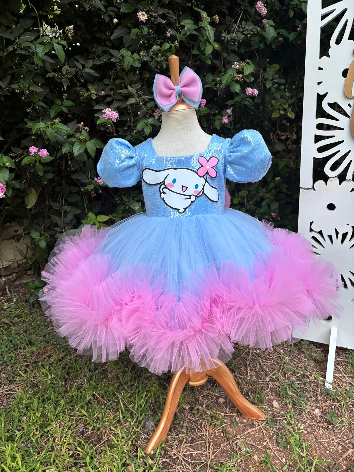 Cinnamoroll Kız Çocuk Abiye - Bebek Doğum Günü Elbisesi - ipeqakids – kız çocuk elbisesi