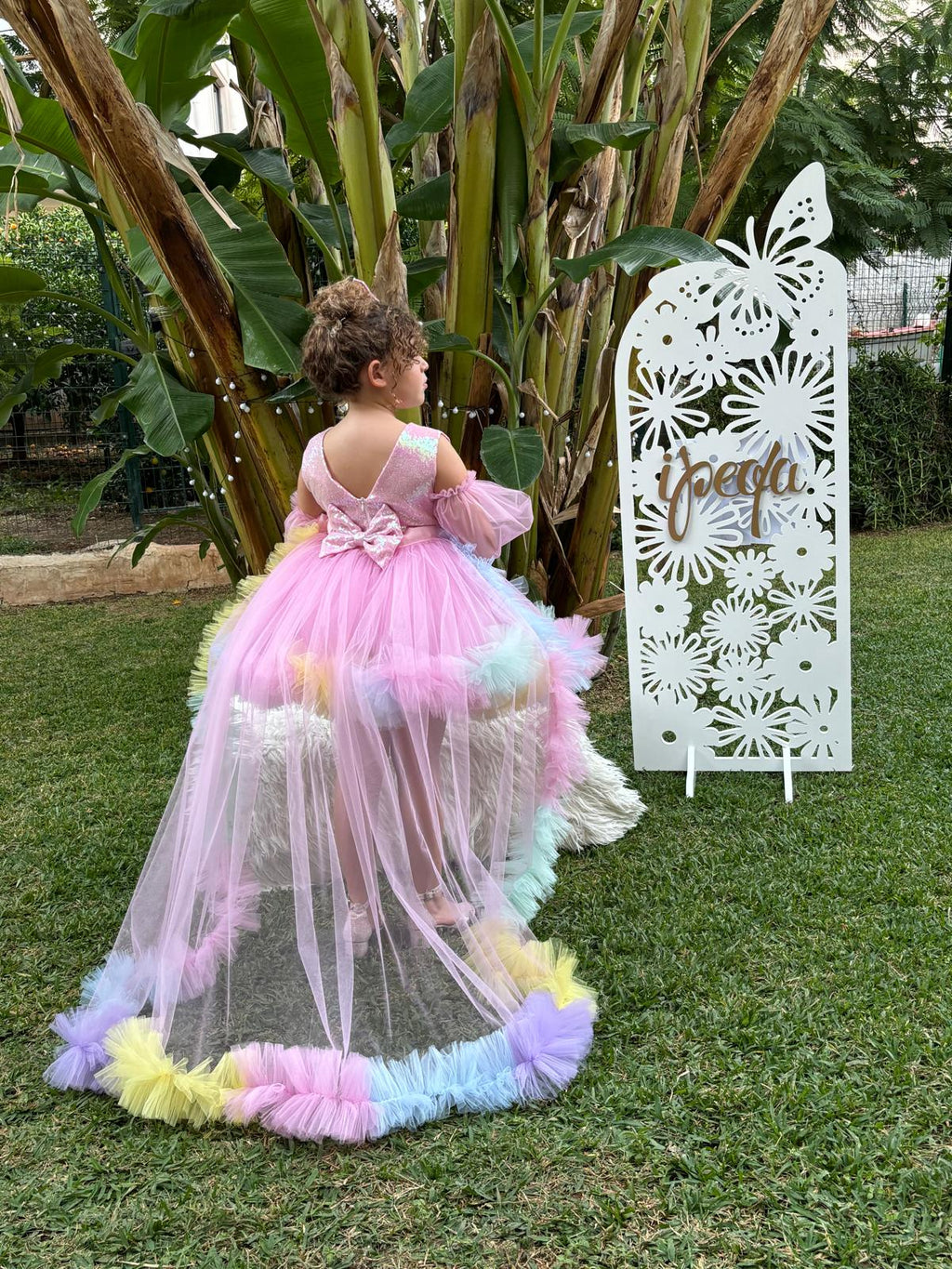 Cinnamoroll Temalı Kız Çocuk Abiye - Bebek Doğum Günü Elbisesi - ipeqakids – kız çocuk elbisesi