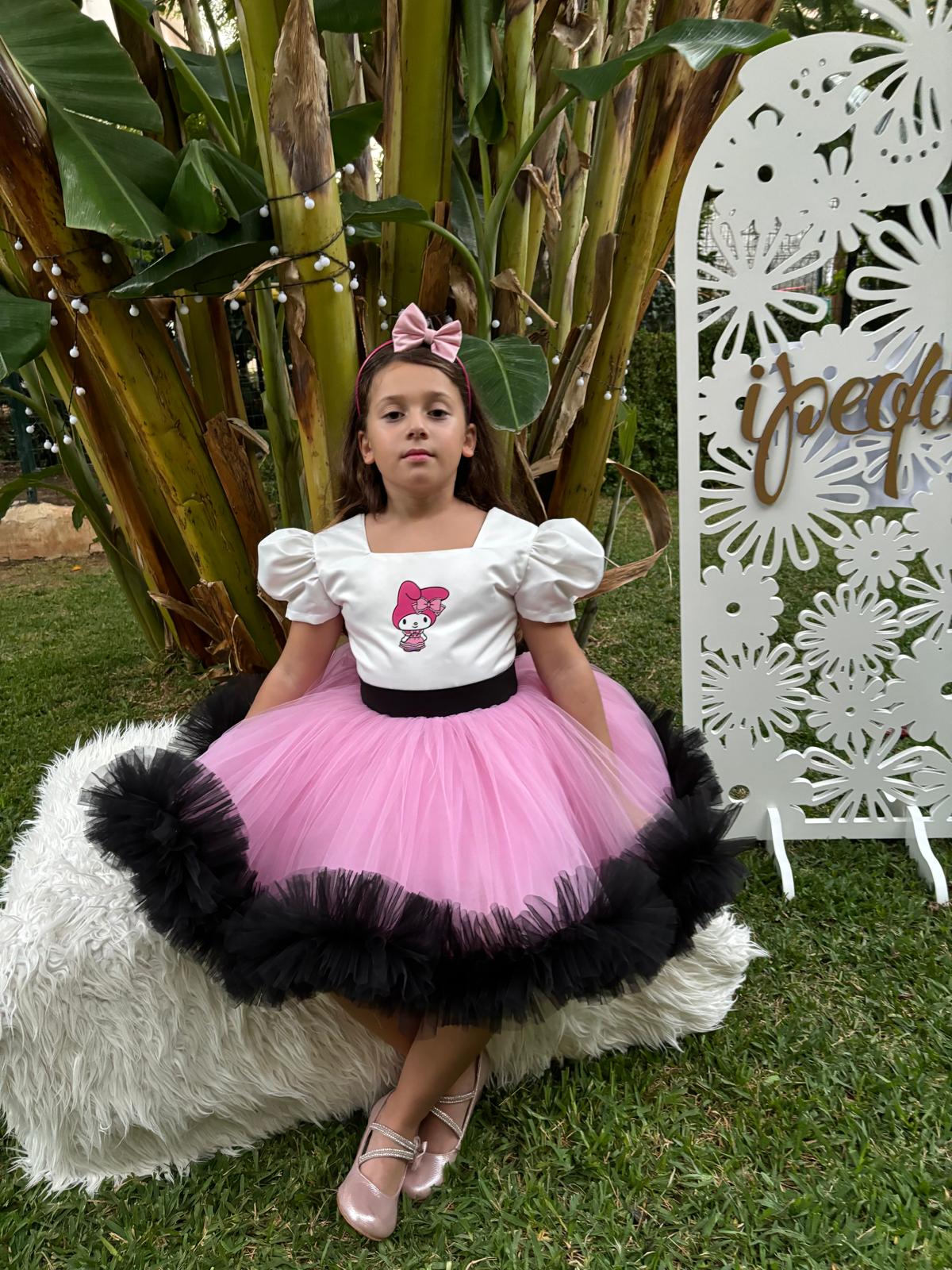 Melody Temalı Kız Çocuk Abiye - Bebek Doğum Günü Elbisesi - ipeqakids – kız çocuk elbisesi