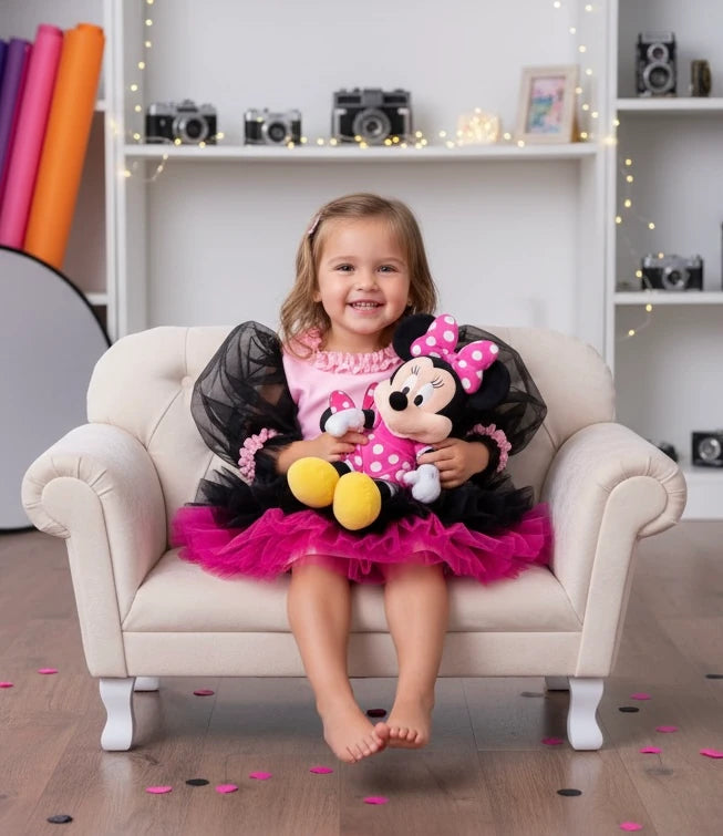 Pembe Mİnnie Mouse Kız Çocuk Elbisesi - ipeqakids – kız çocuk elbisesi