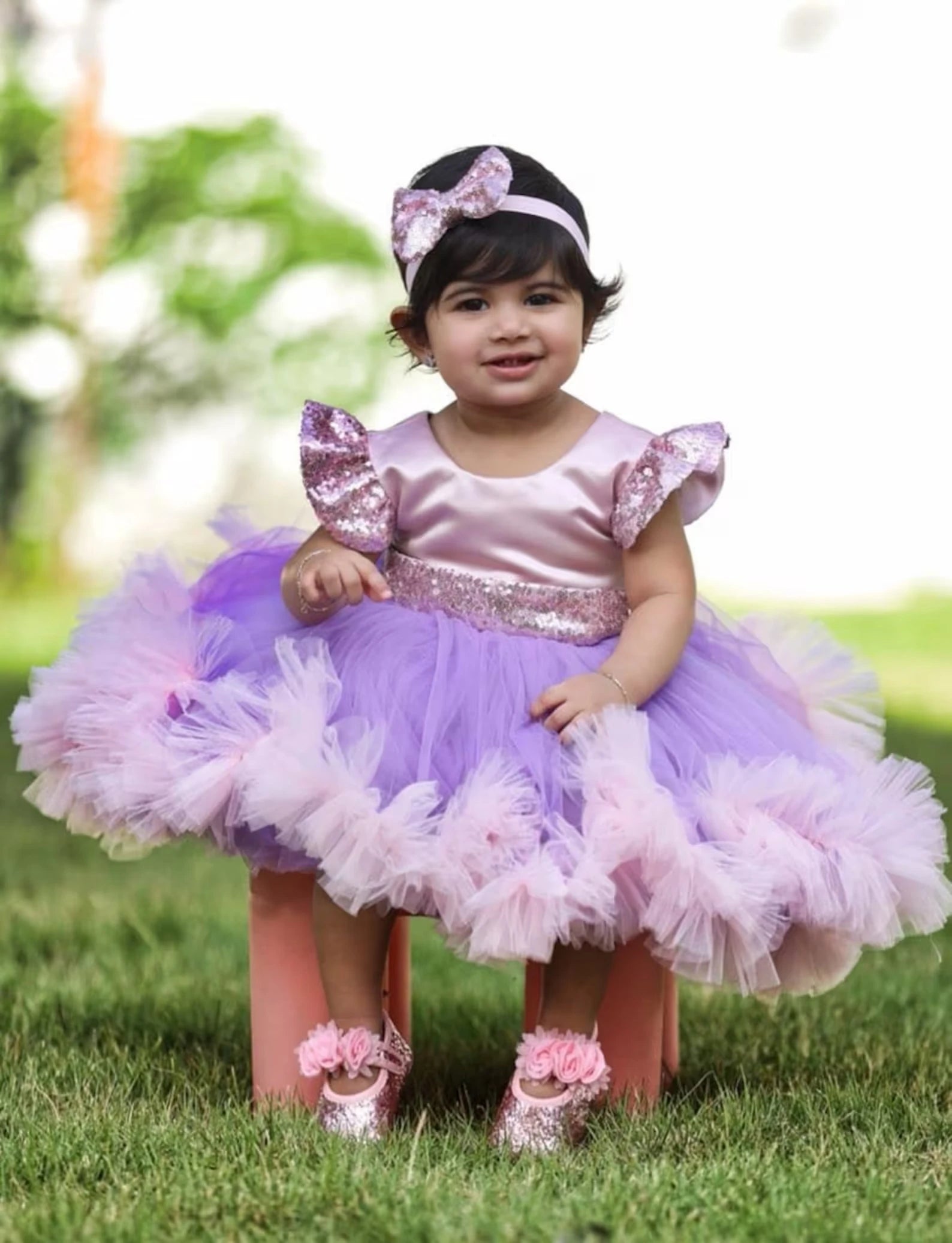 Pudra Lila Kız Çocuk Abiye Elbise - ipeqakids – kız çocuk elbisesi
