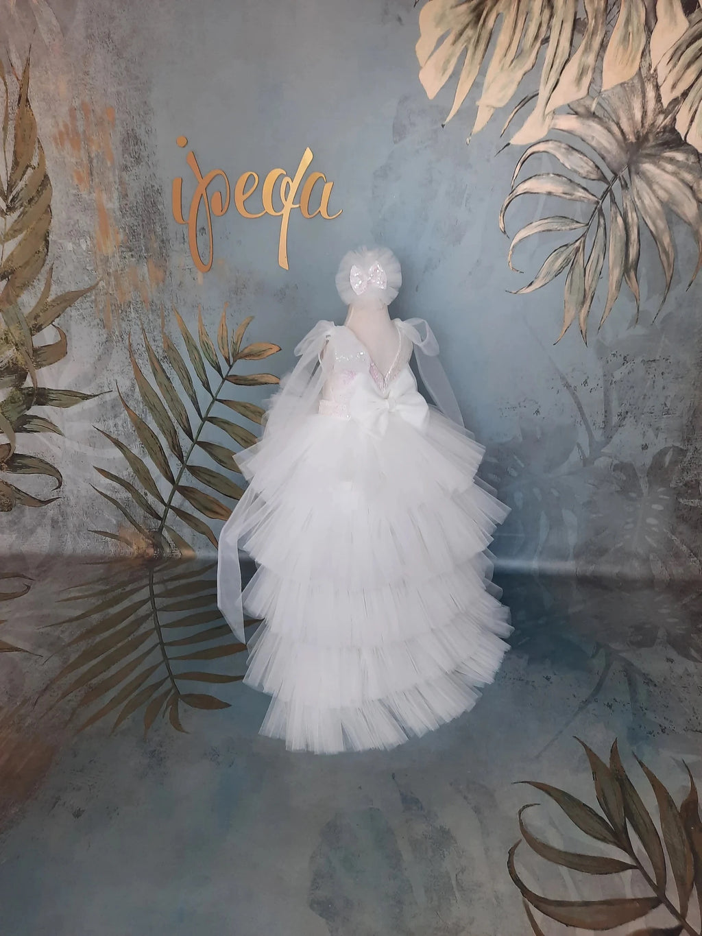 Beyaz Kız Çocuk Düğün Elbisesi - Bebek Abiye - ipeqakids – kız çocuk elbisesi