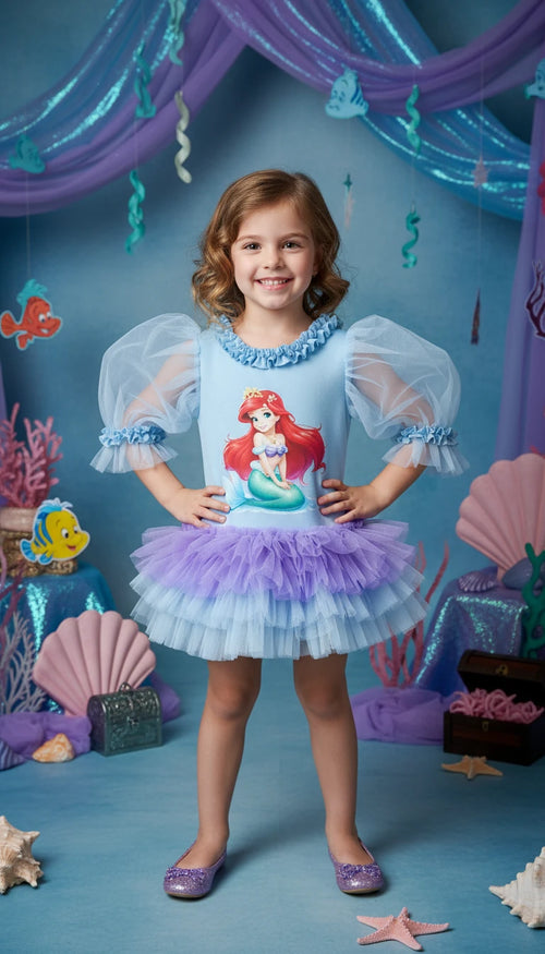 Ariel Denizkızı Kız Çocuk Elbisesi - ipeqakids – kız çocuk elbisesi