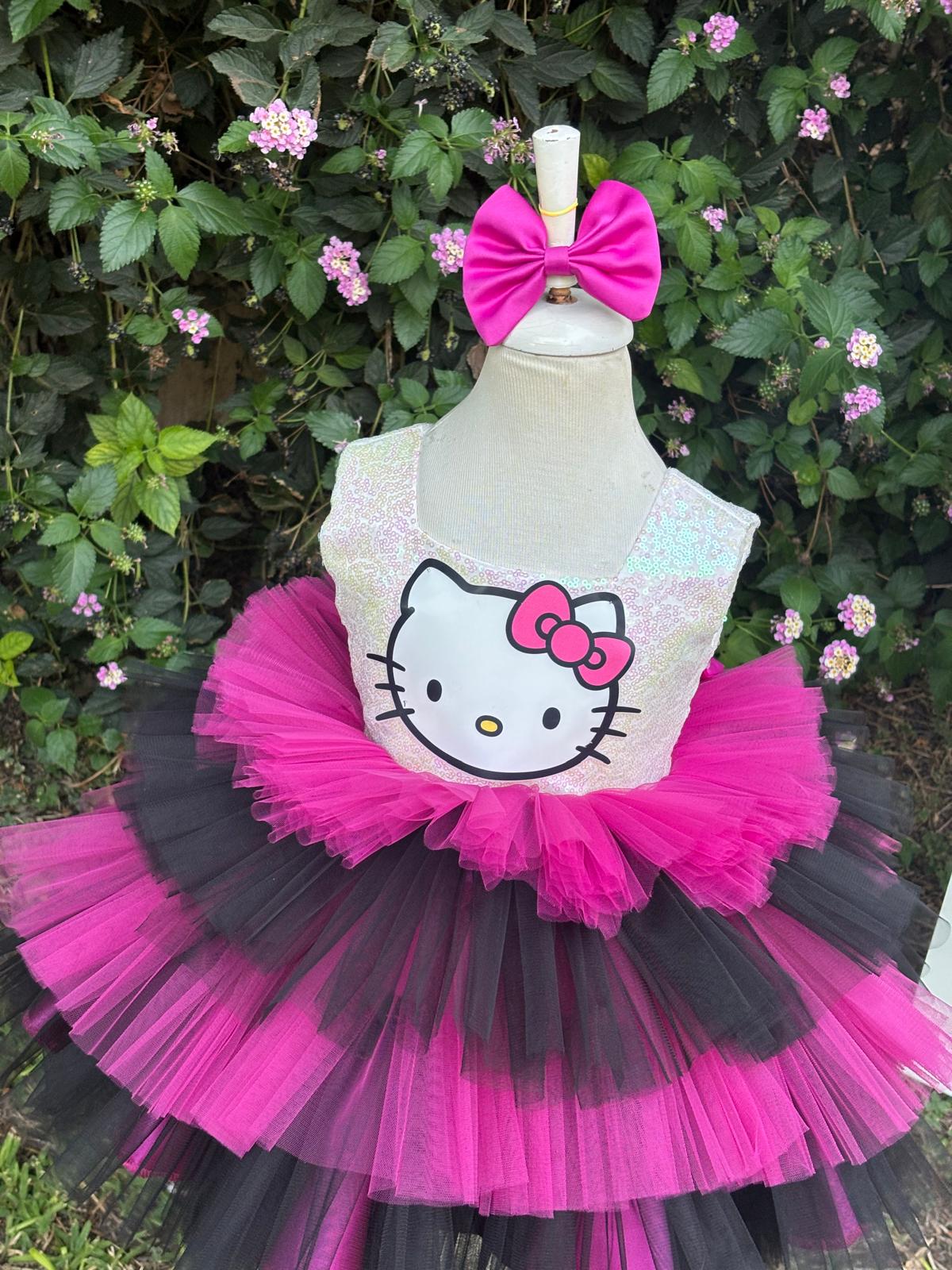 Hello Kitty Kız Çocuk Abiye - Bebek Doğum Günü Elbisesi - ipeqakids – kız çocuk elbisesi