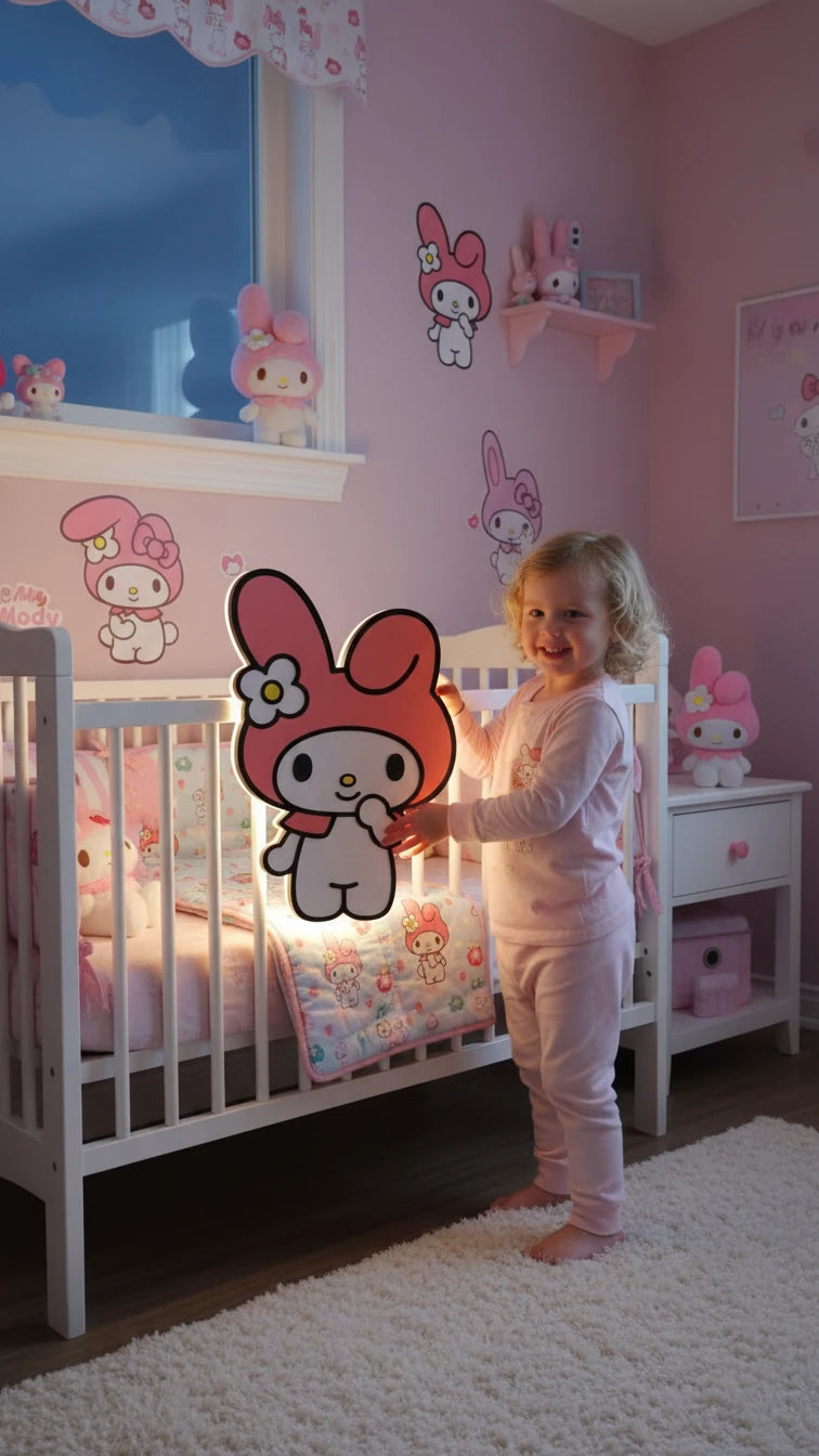 Melody Pilli Led Işıklı Bebek Odası Ahşap Duvar Dekoru - Gece Lambası – kız çocuk elbisesi