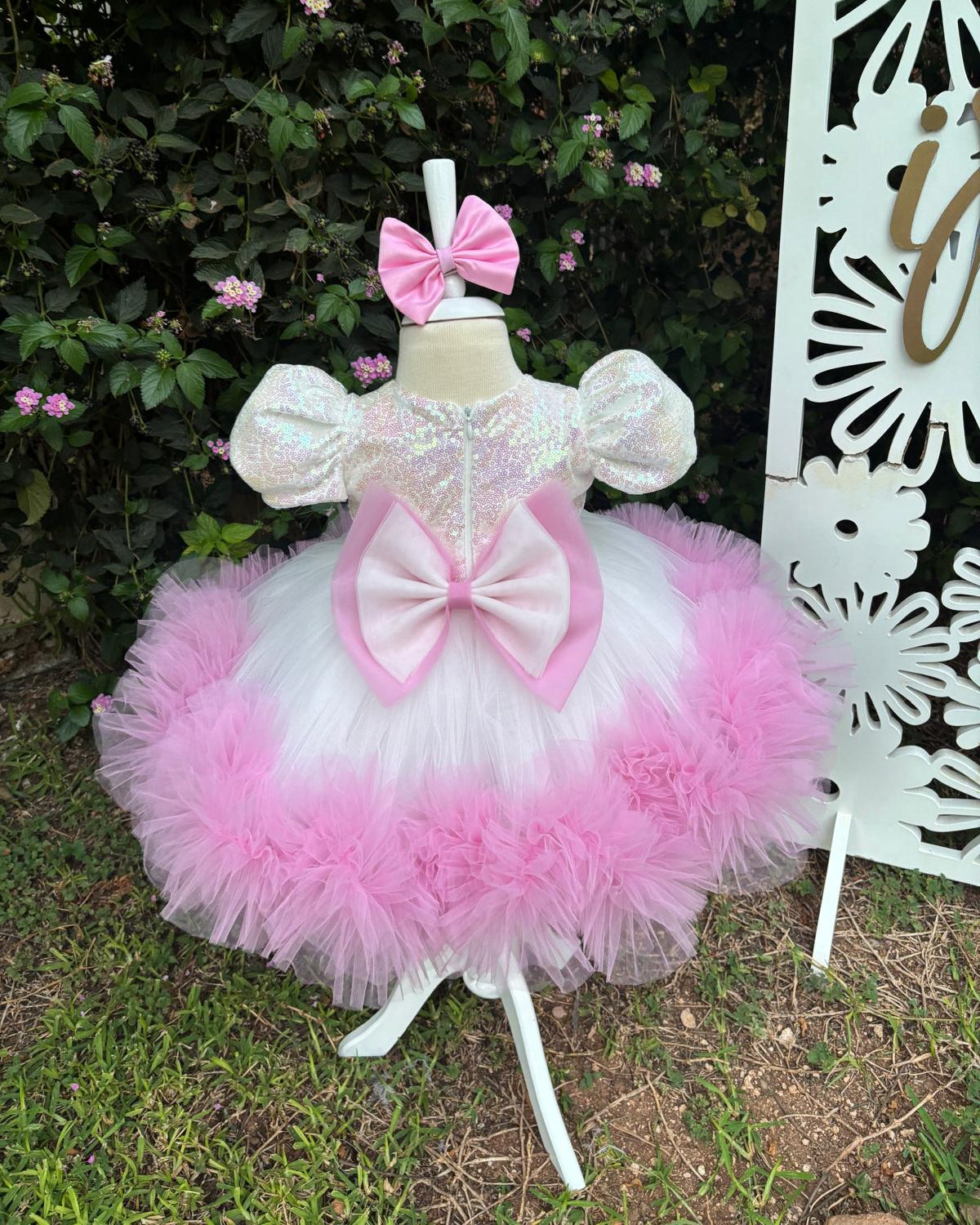 Pembe Cinnamoroll Kız Çocuk Abiye - Bebek Doğum Günü Elbisesi - ipeqakids – kız çocuk elbisesi