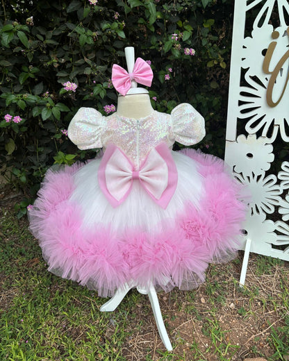 Pembe Cinnamoroll Kız Çocuk Abiye - Bebek Doğum Günü Elbisesi - ipeqakids – kız çocuk elbisesi