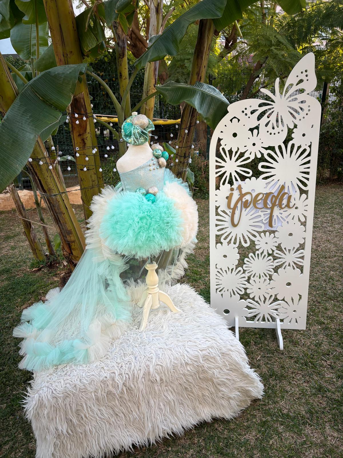 Mint Yeşil Bej Kız Çocuk Abiye - Bebek Parti Kostümü - ipeqakids – kız çocuk elbisesi