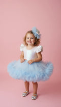 Bebe Mavisi Kız Çocuk Abiye - Bebek Doğum Günü Elbisesi - ipeqakids – kız çocuk elbisesi