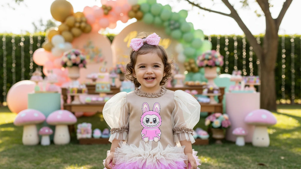 Labubu Temalı Kız Çocuk Elbisesi - ipeqakids – kız çocuk elbisesi