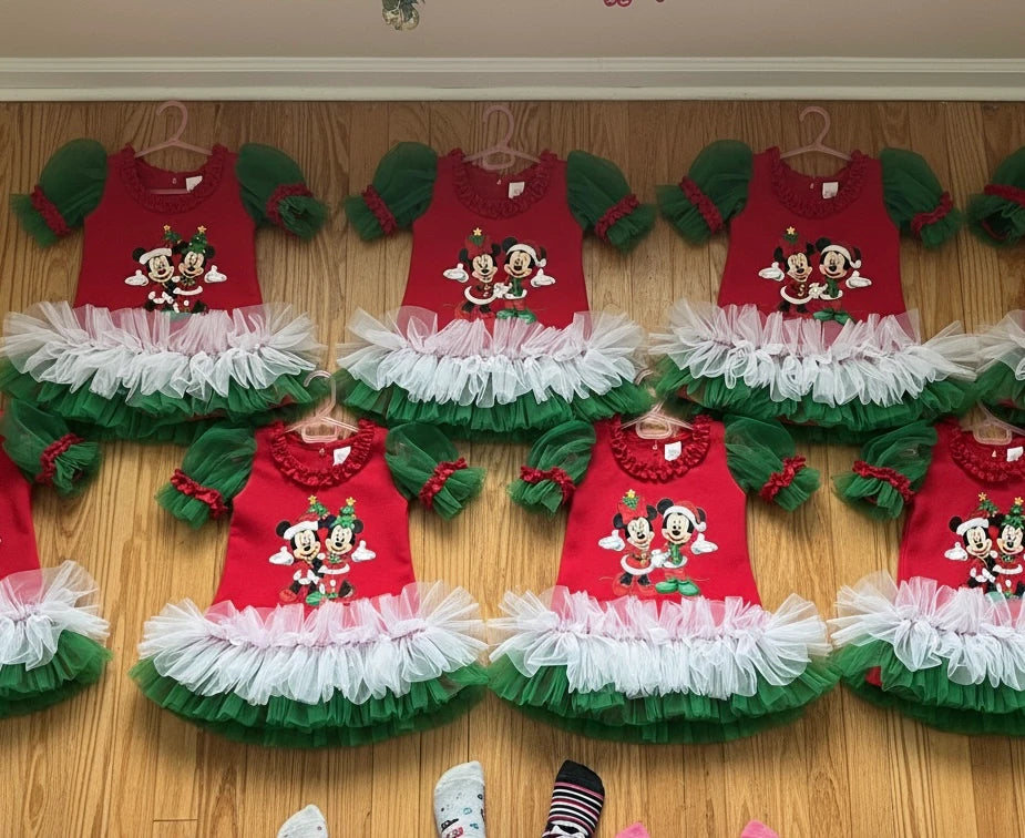Yılbaşı Temalı Mİnnie Mouse Kız Çocuk Elbisesi - ipeqakids – kız çocuk elbisesi