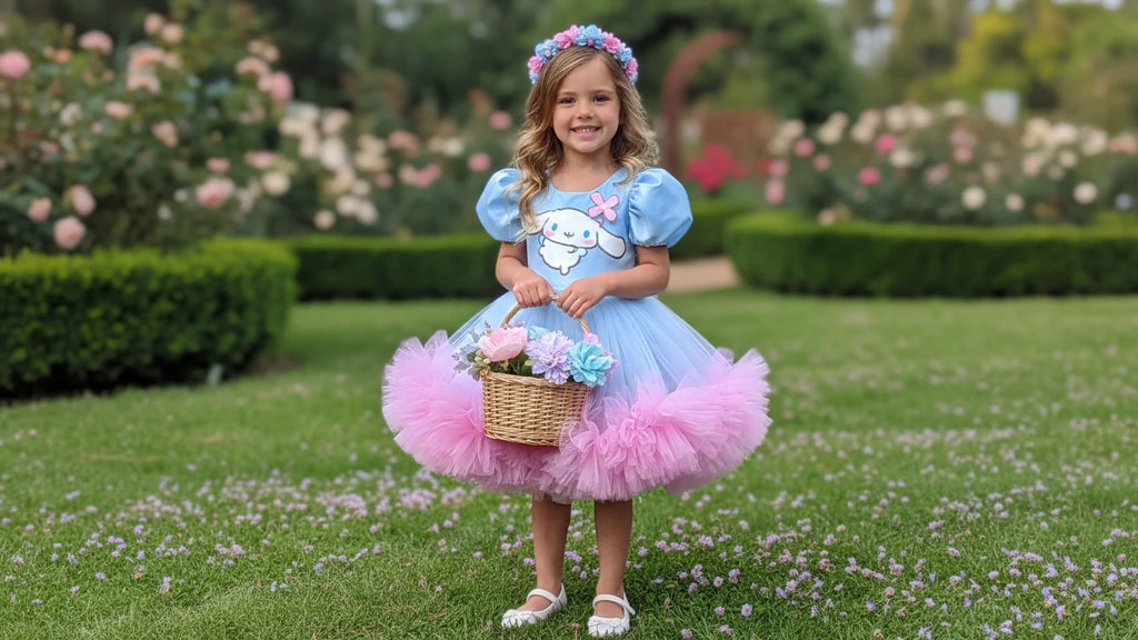 Cinnamoroll Kız Çocuk Abiye - Bebek Doğum Günü Elbisesi - ipeqakids – kız çocuk elbisesi