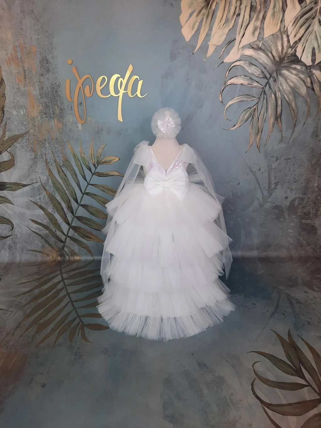 Beyaz Kız Çocuk Düğün Elbisesi - Bebek Abiye - ipeqakids – kız çocuk elbisesi