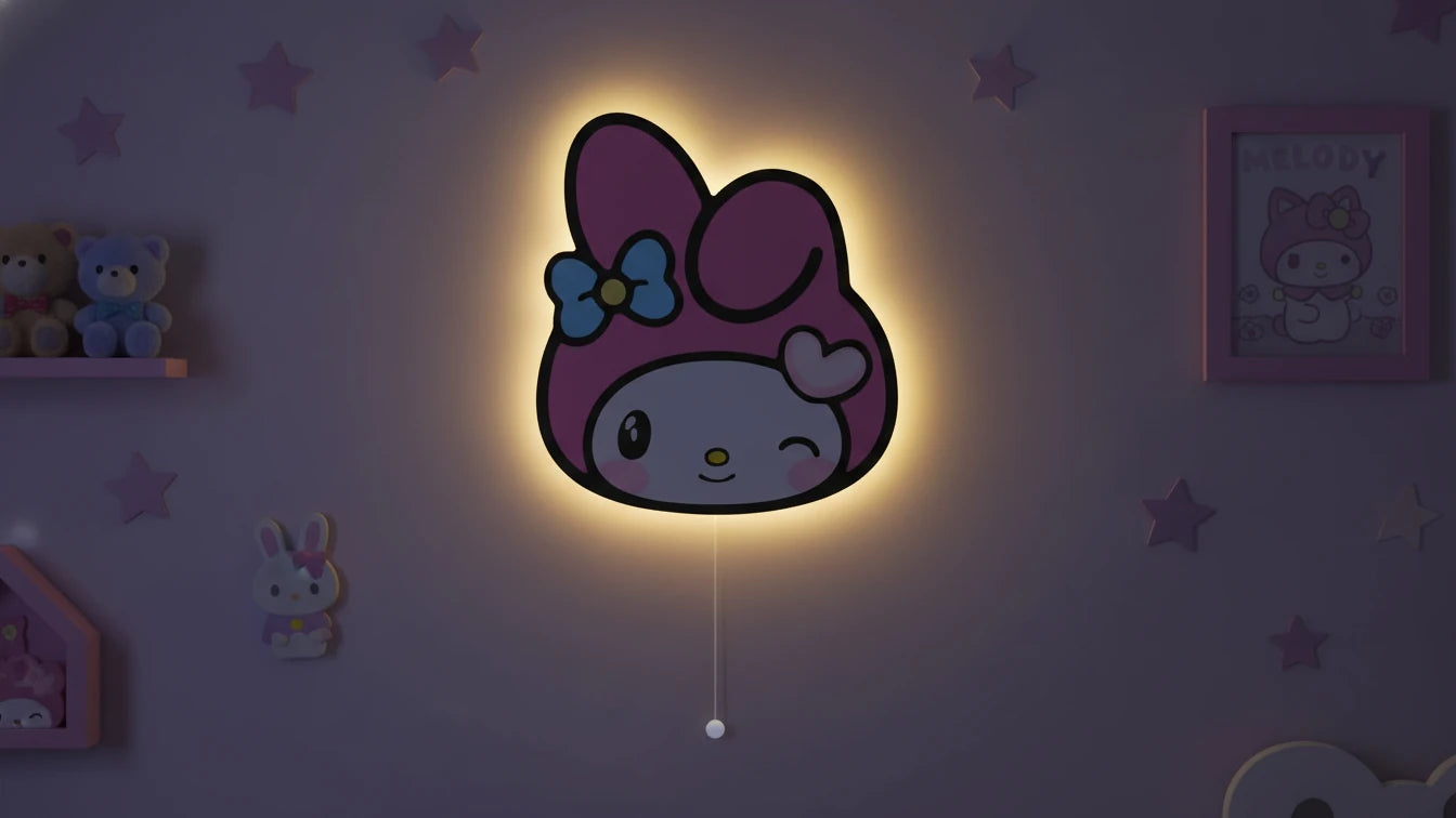 Melody Pilli Led Işıklı Bebek Odası Ahşap Duvar Dekoru - Gece Lambası – kız çocuk elbisesi