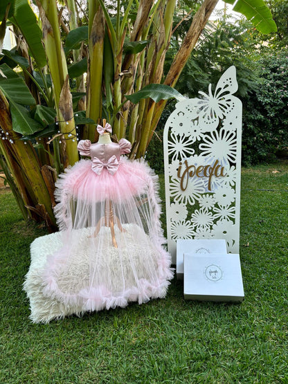 Pudra Pembe Kız Çocuk Abiye - Bebek Doğum Günü Elbisesi - ipeqakids – kız çocuk elbisesi