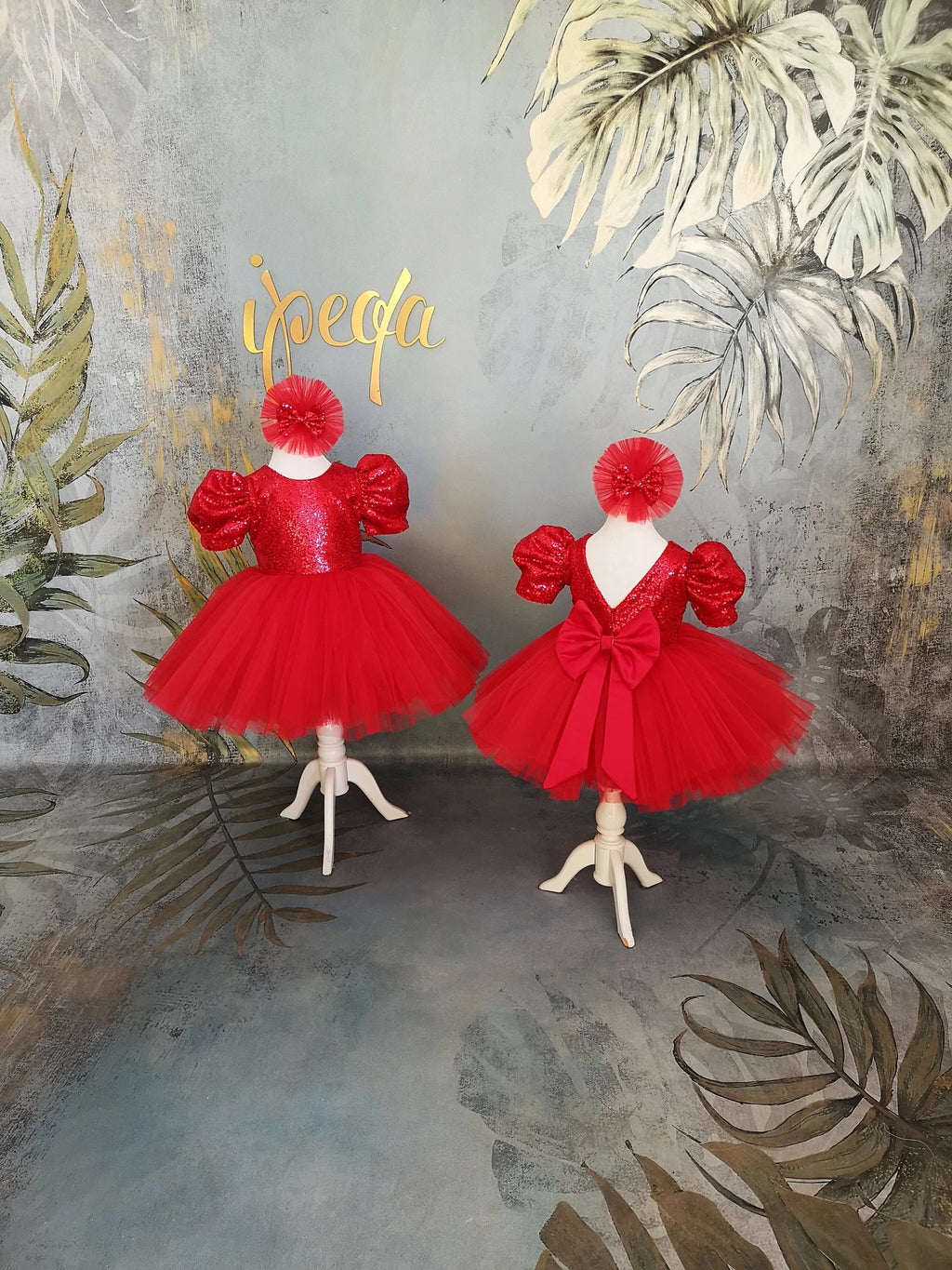 Kırmızı Yılbaşı Kız Çocuk Elbisesi - ipeqakids – kız çocuk elbisesi