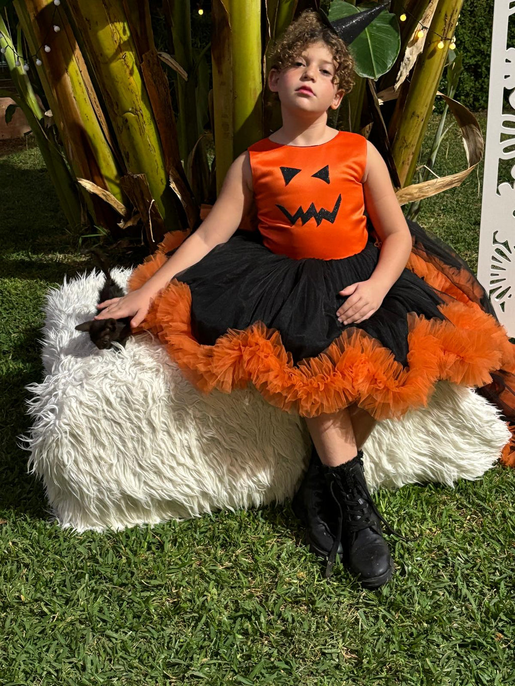 Cadılar Bayramı Balkabağı Kız Çocuk Kostüm - Bebek Doğum Günü Elbisesi - ipeqakids – kız çocuk elbisesi