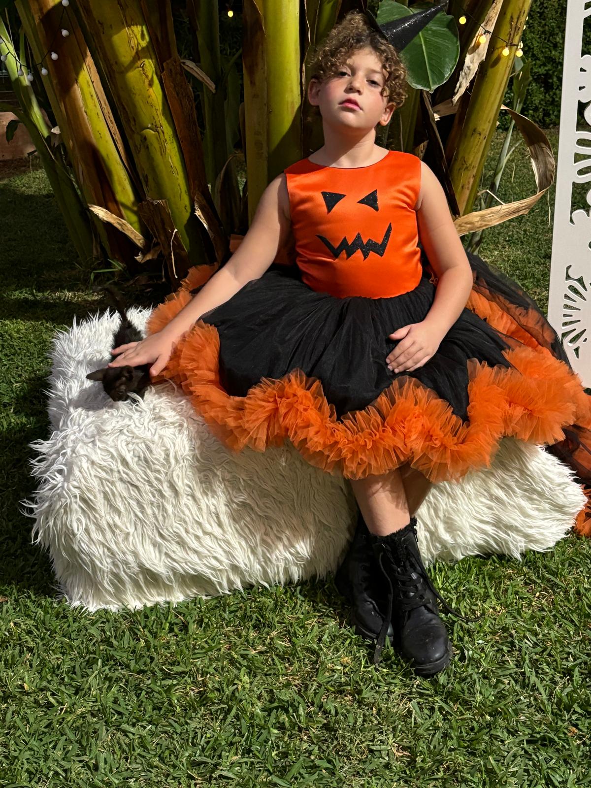 Cadılar Bayramı Balkabağı Kız Çocuk Kostüm - Bebek Doğum Günü Elbisesi - ipeqakids – kız çocuk elbisesi