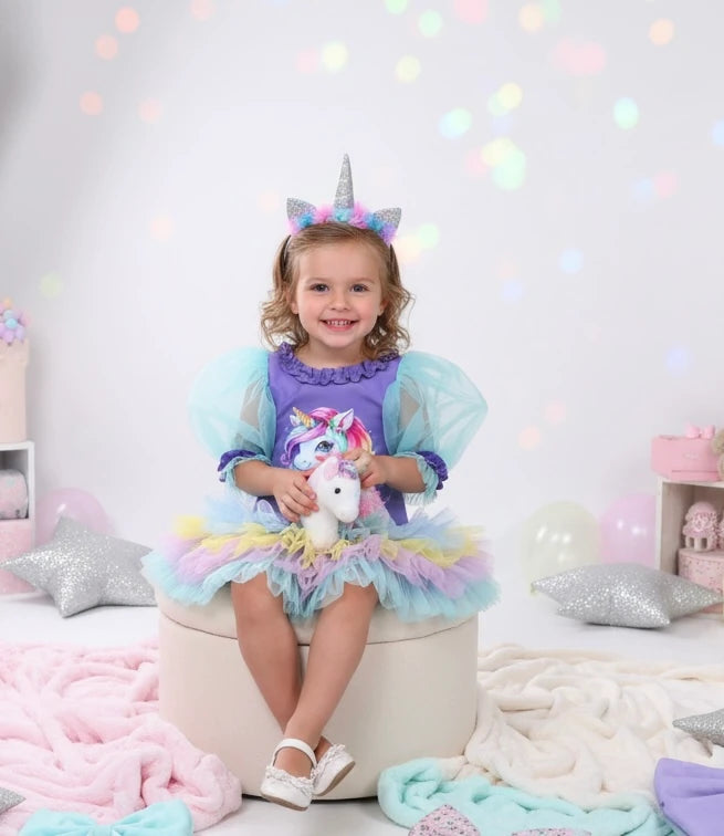 Unicorn Kız Çocuk Elbisesi - ipeqakids – kız çocuk elbisesi