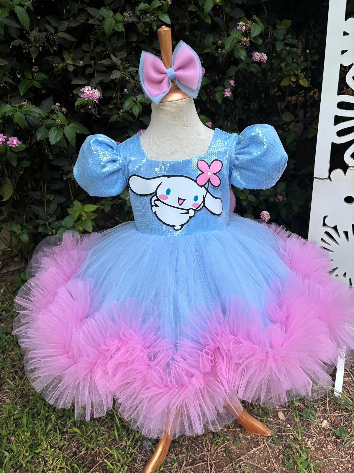 Cinnamoroll Kız Çocuk Abiye - Bebek Doğum Günü Elbisesi - ipeqakids – kız çocuk elbisesi