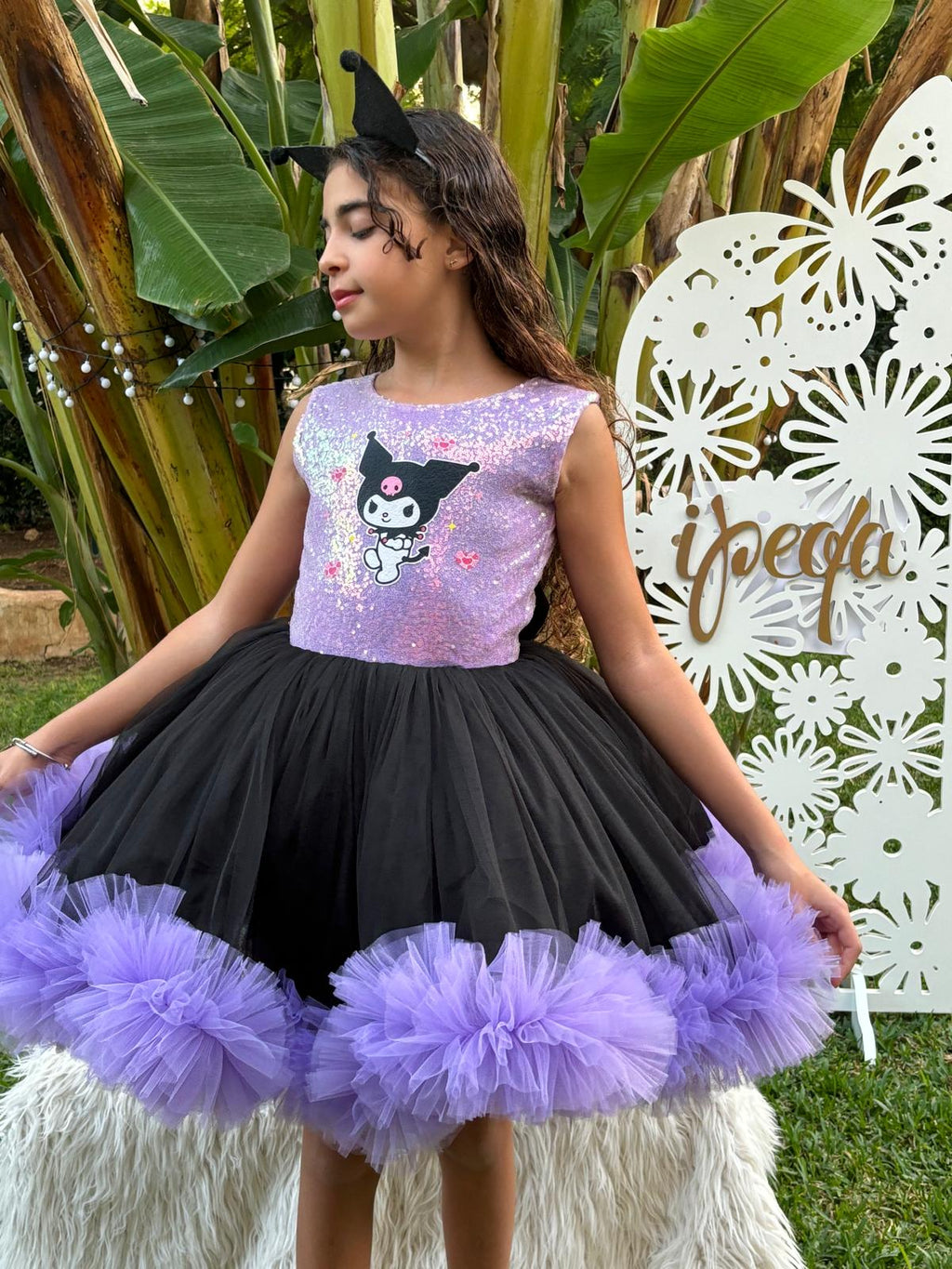 Kuromi Temalı Kız Çocuk Abiye - Bebek Doğum Günü Elbisesi - ipeqakids – kız çocuk elbisesi