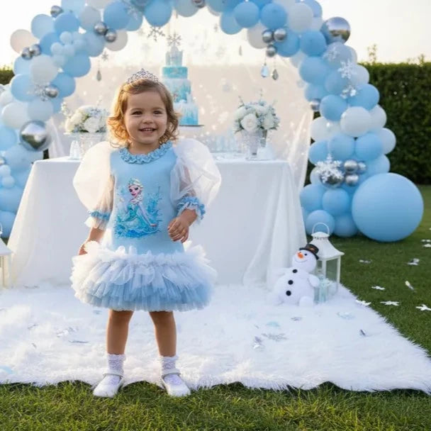 Elsa Temalı Kız Çocuk Elbisesi - ipeqakids – kız çocuk elbisesi