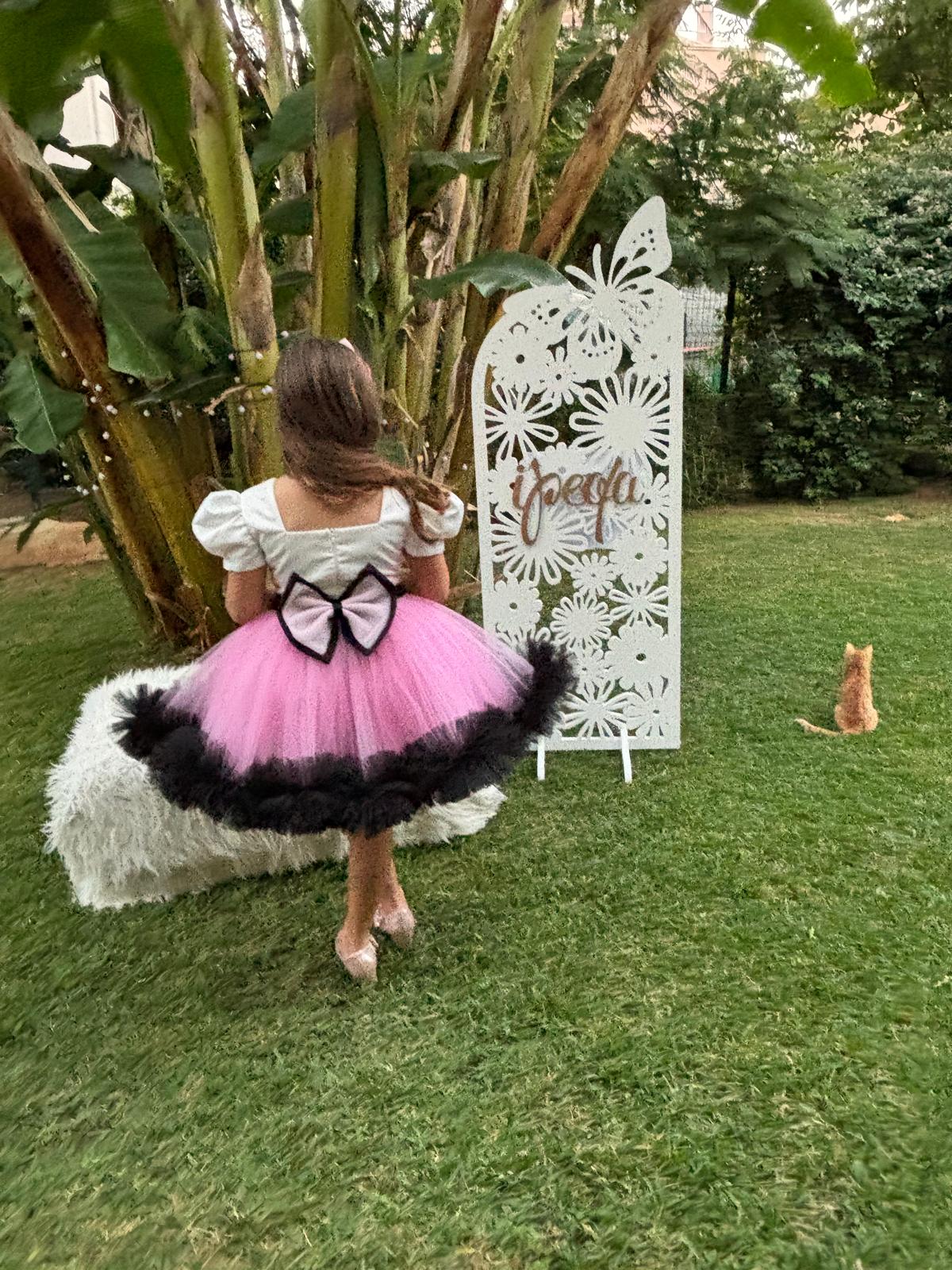 Melody Temalı Kız Çocuk Abiye - Bebek Doğum Günü Elbisesi - ipeqakids – kız çocuk elbisesi