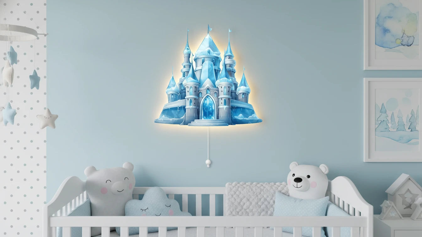Elsa Şato Pilli Led Işıklı Bebek Odası Ahşap Duvar Dekoru - Gece Lambası – kız çocuk elbisesi