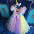 Unicorn Elbise - Kız Çocuk Abiye - Bebek Doğum Günü Elbisesi - ipeqakids – kız çocuk elbisesi