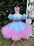 Stitch Kız Çocuk Abiye - Bebek Doğum Günü Elbisesi - ipeqakids – kız çocuk elbisesi