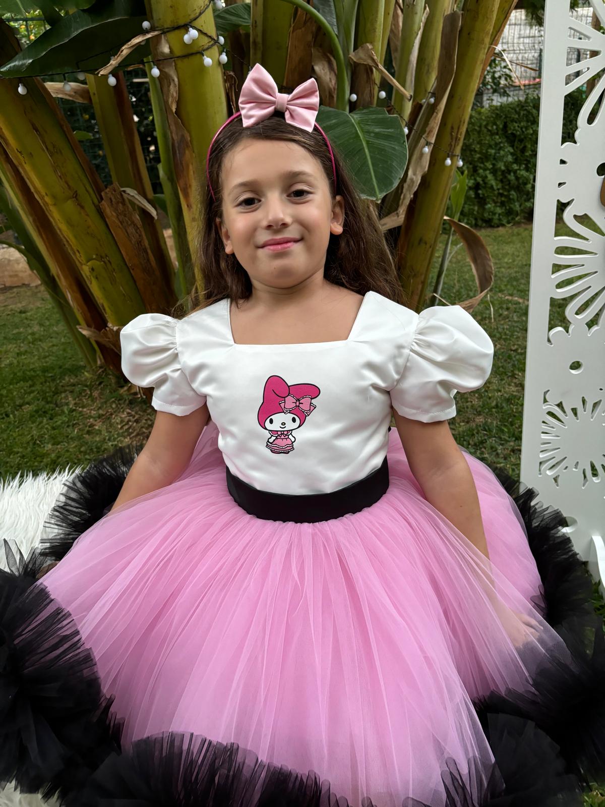 Melody Temalı Kız Çocuk Abiye - Bebek Doğum Günü Elbisesi - ipeqakids – kız çocuk elbisesi