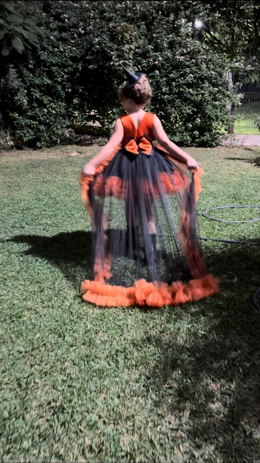 Cadılar Bayramı Balkabağı Kız Çocuk Kostüm - Bebek Doğum Günü Elbisesi - ipeqakids – kız çocuk elbisesi