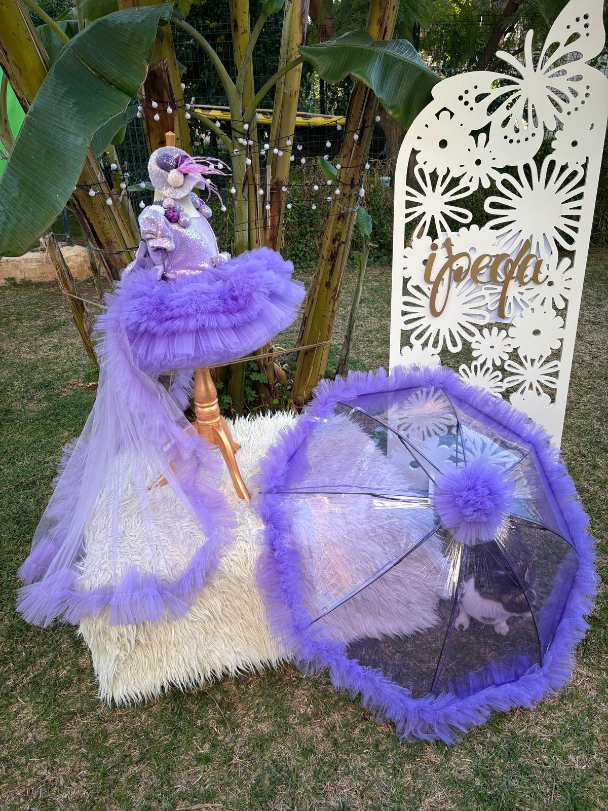 Mor Tütülü Kız Çocuk Abiye - Bebek Parti Kostümü - ipeqakids – kız çocuk elbisesi