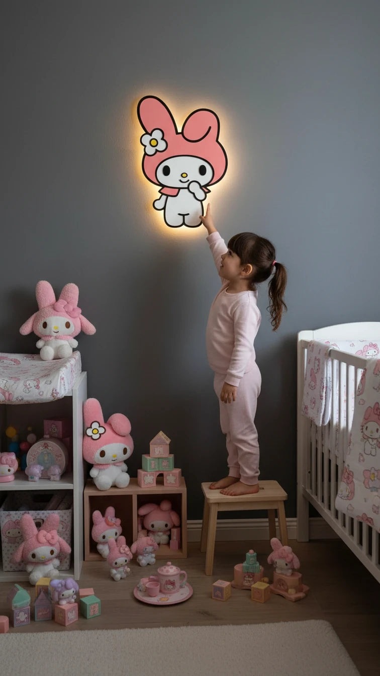 Melody Pilli Led Işıklı Bebek Odası Ahşap Duvar Dekoru - Gece Lambası – kız çocuk elbisesi