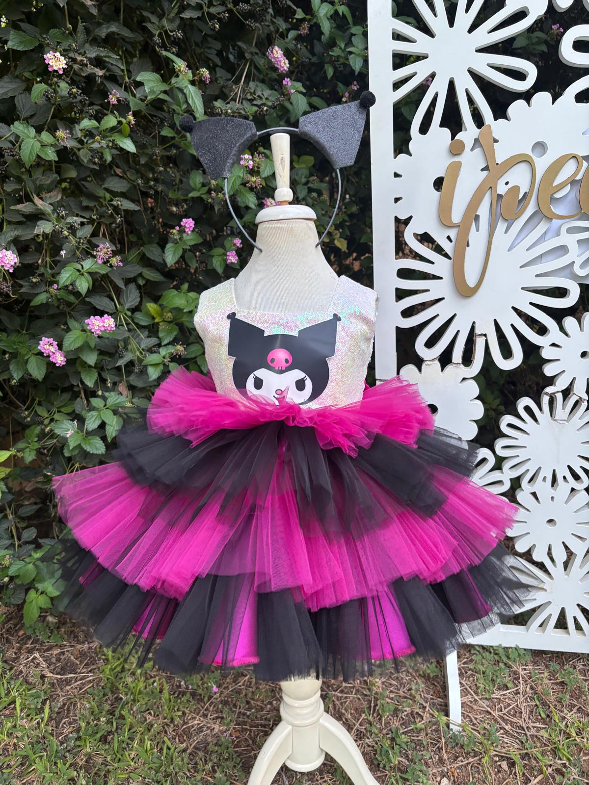 Kuromi Kız Çocuk Abiye - Bebek Doğum Günü Elbisesi - ipeqakids – kız çocuk elbisesi