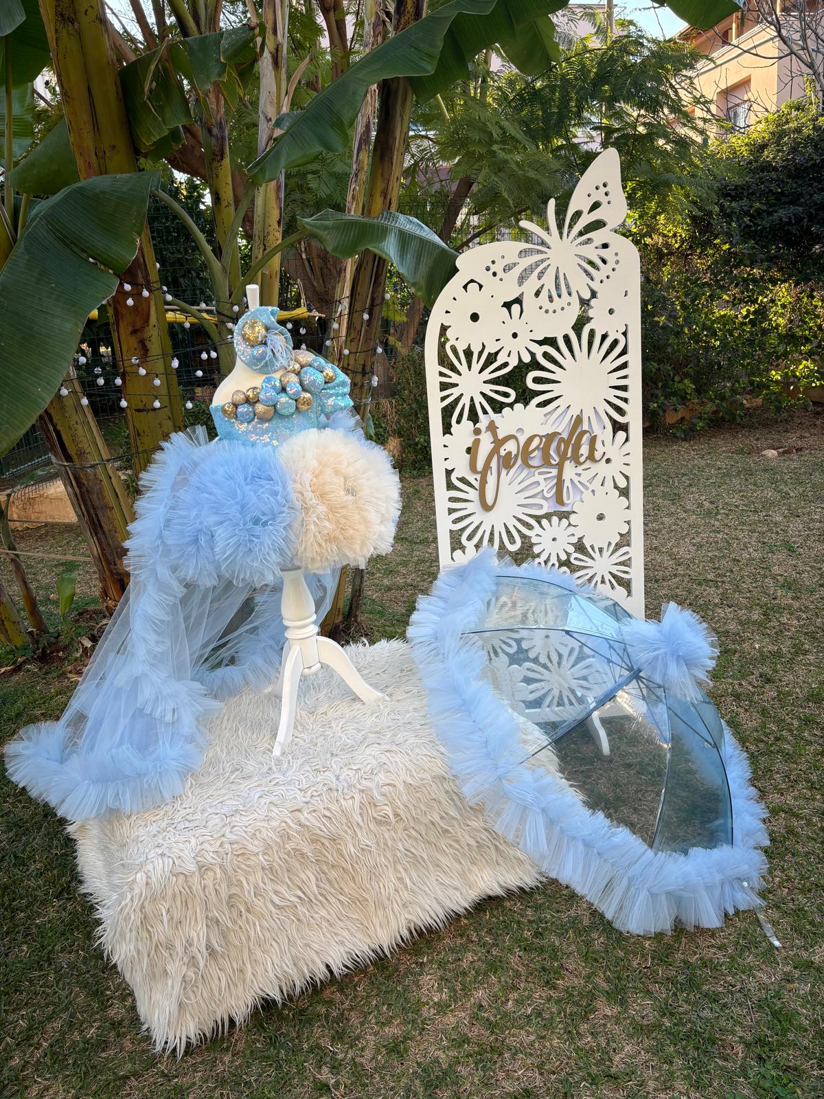 Bebe Mavi Bej Kız Çocuk Abiye - Bebek Parti Kostümü - ipeqakids – kız çocuk elbisesi