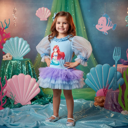 Ariel Denizkızı Kız Çocuk Elbisesi - ipeqakids – kız çocuk elbisesi