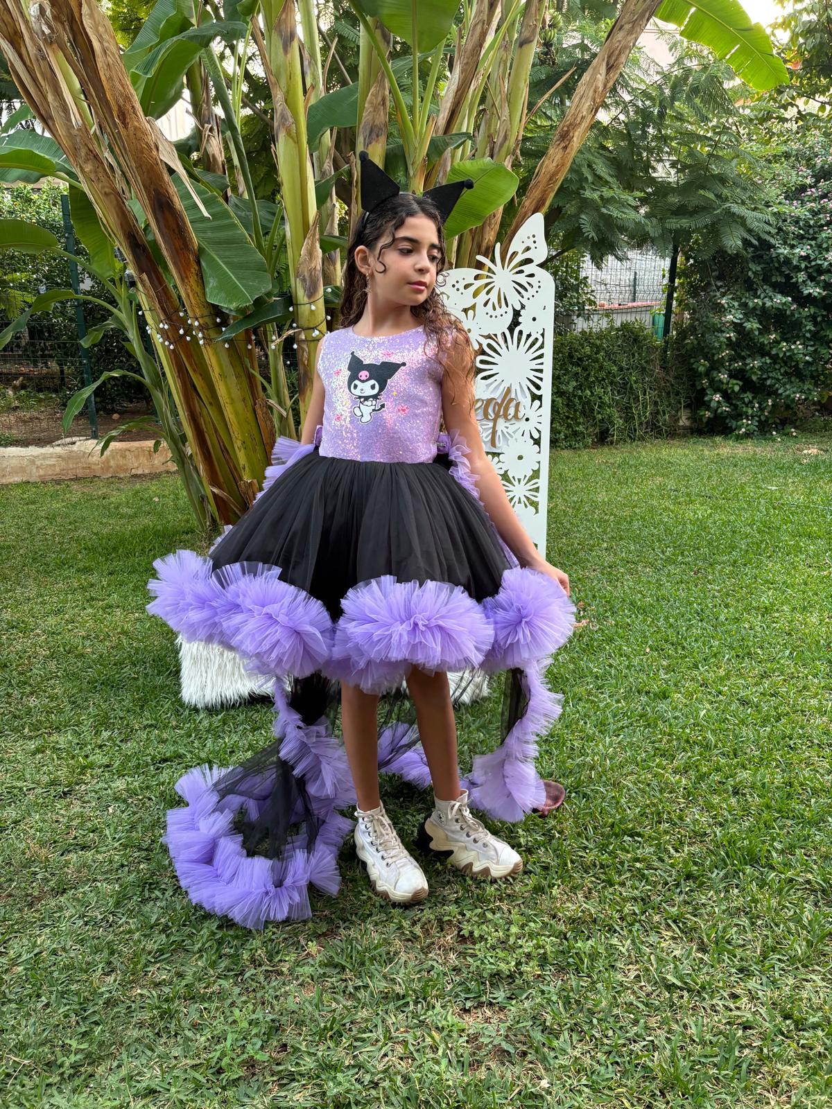 Kuromi Temalı Kız Çocuk Abiye - Bebek Doğum Günü Elbisesi - ipeqakids – kız çocuk elbisesi