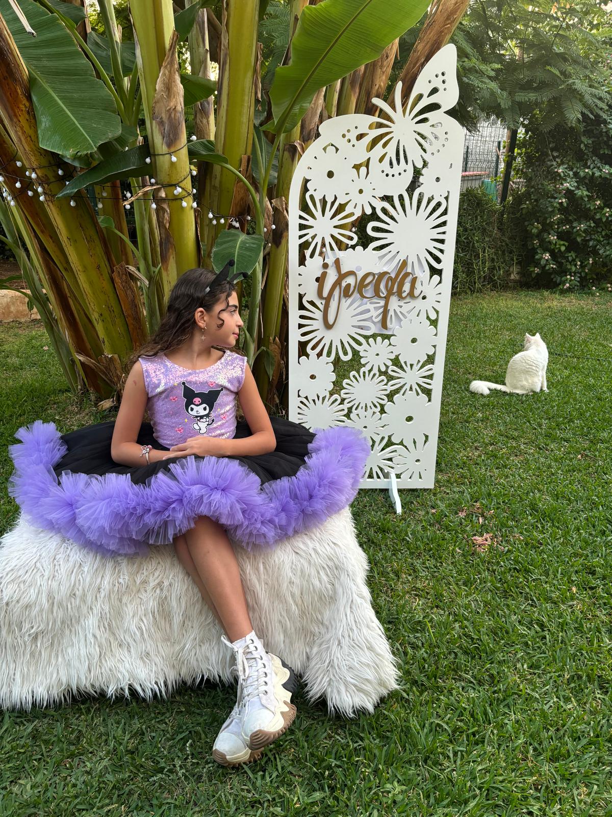 Kuromi Temalı Kız Çocuk Abiye - Bebek Doğum Günü Elbisesi - ipeqakids – kız çocuk elbisesi