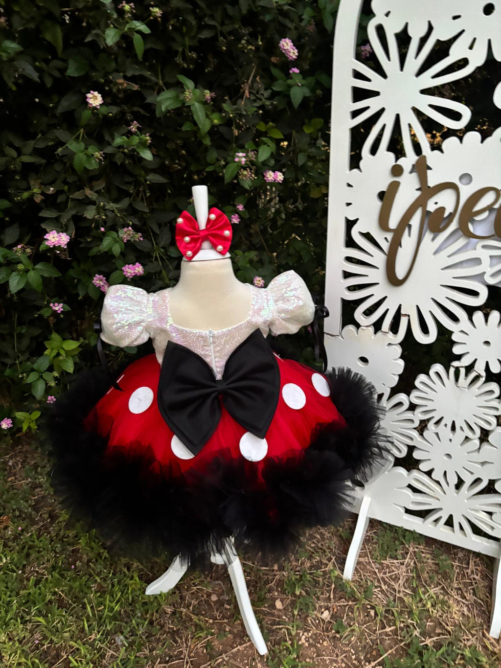 Minnie Mouse Kız Çocuk Kostümü - Bebek Doğum Günü Elbisesi - ipeqakids – kız çocuk elbisesi