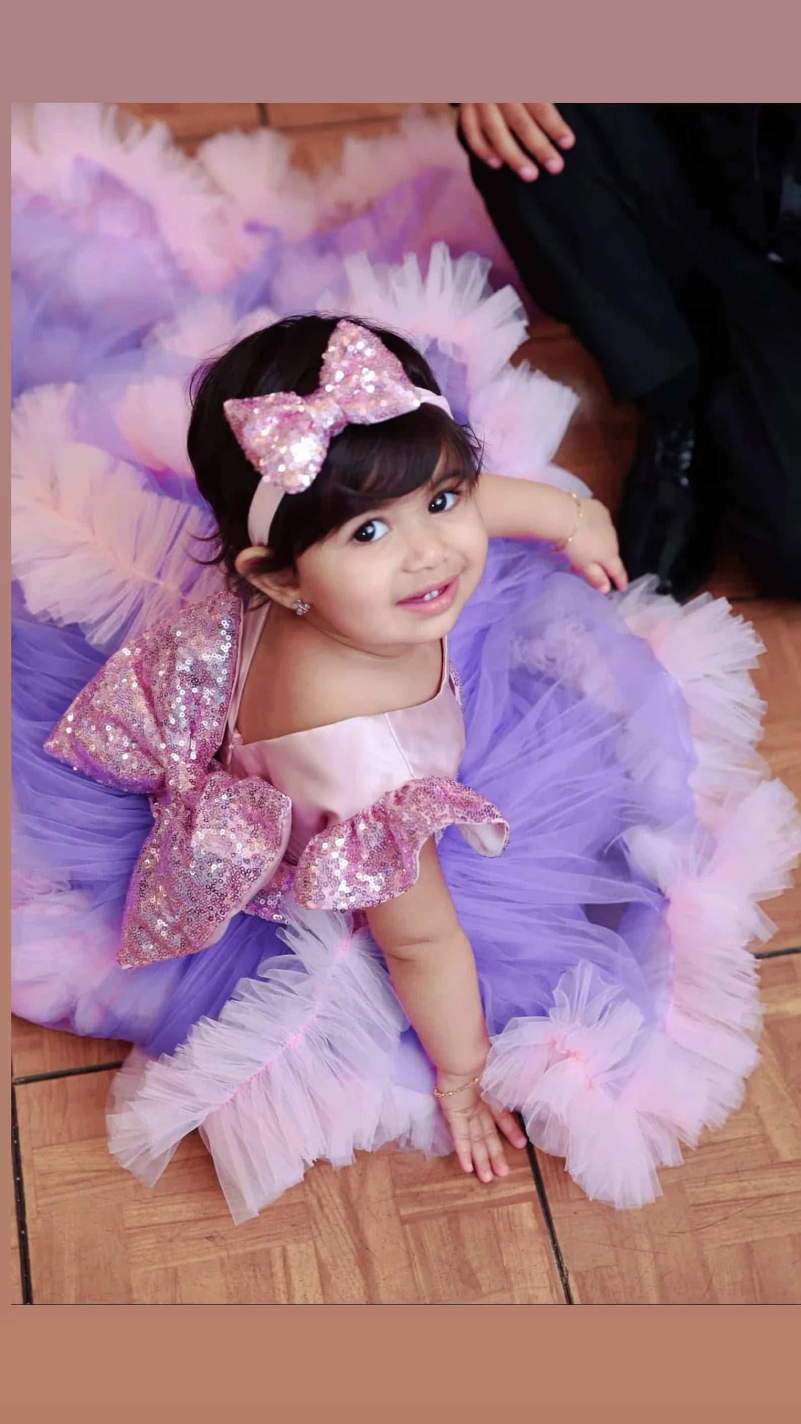Pudra Lila Kız Çocuk Abiye Elbise - ipeqakids – kız çocuk elbisesi