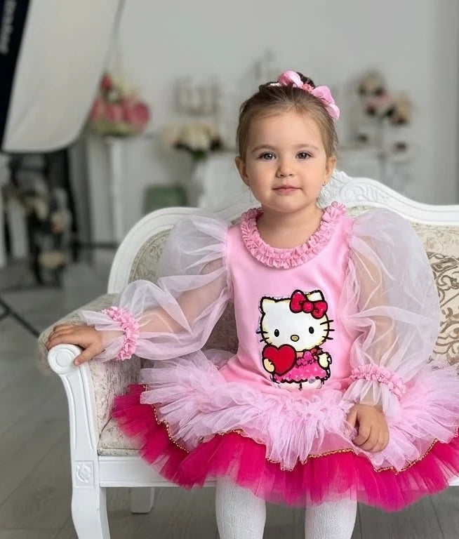 Hello Kitty Kız Çocuk Elbisesi - ipeqakids – kız çocuk elbisesi