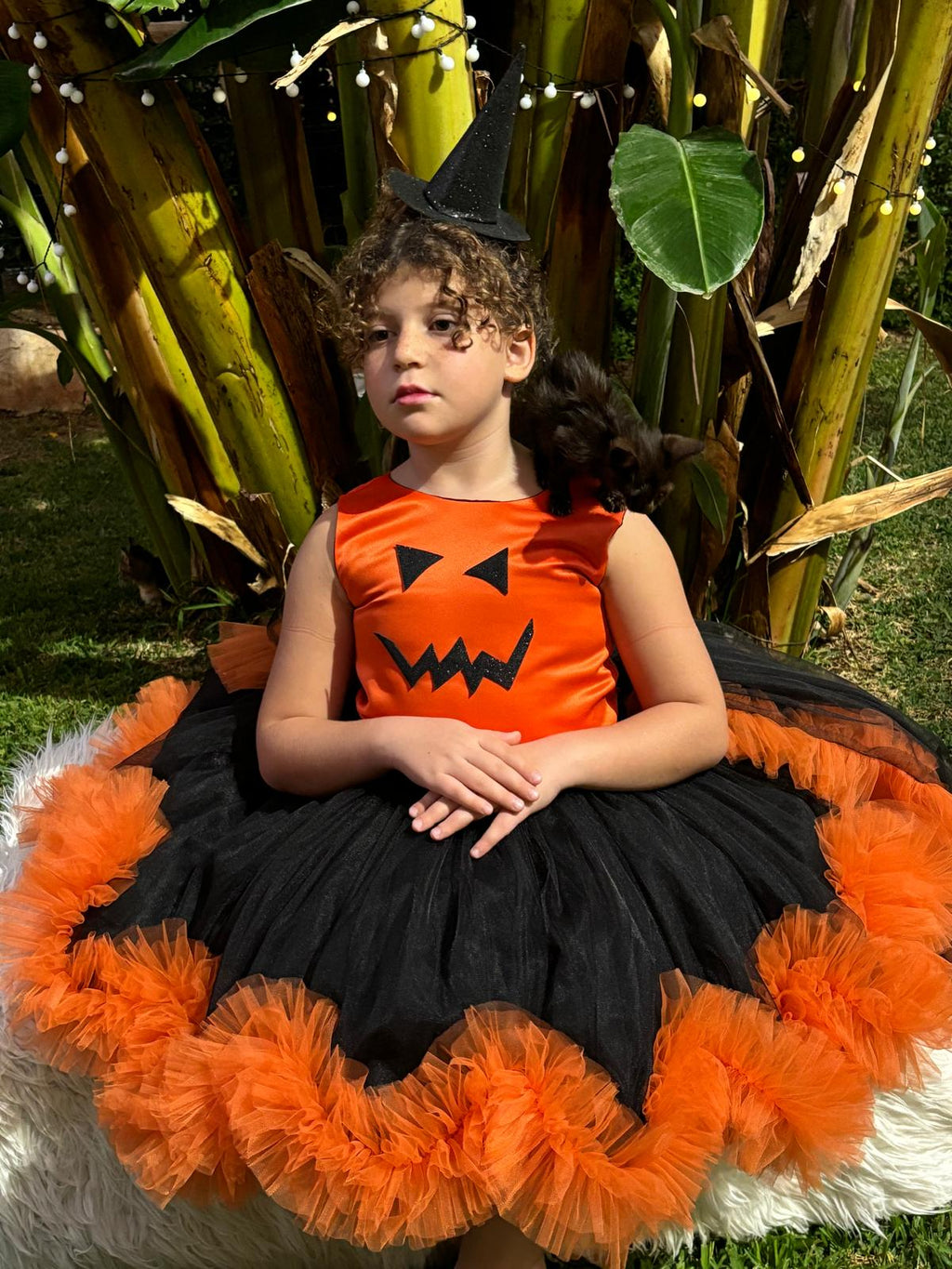 Cadılar Bayramı Balkabağı Kız Çocuk Kostüm - Bebek Doğum Günü Elbisesi - ipeqakids – kız çocuk elbisesi