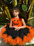 Cadılar Bayramı Balkabağı Kız Çocuk Kostüm - Bebek Doğum Günü Elbisesi - ipeqakids – kız çocuk elbisesi